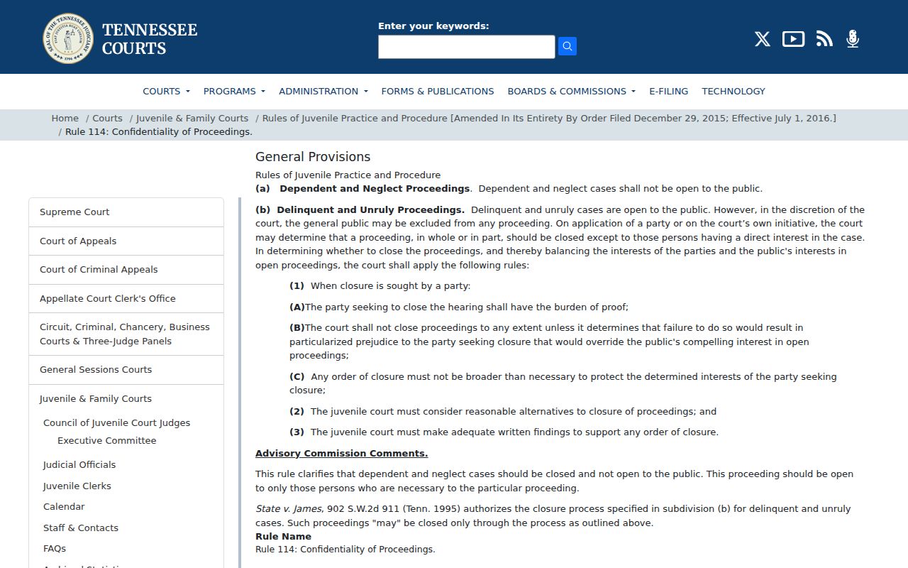 Putnam County warrant search access limits for juvenile court records