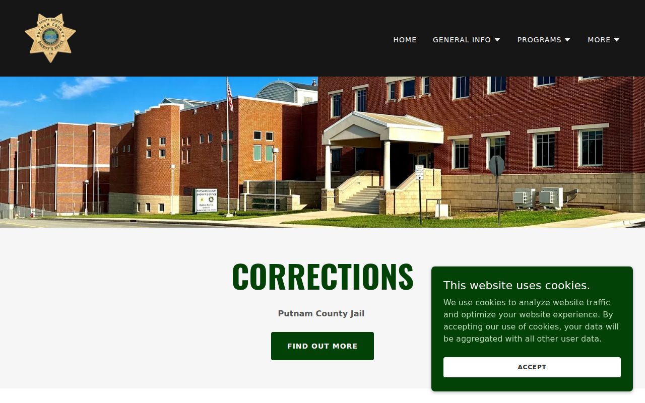 Putnam County warrant records route near the Justice Center and jail
